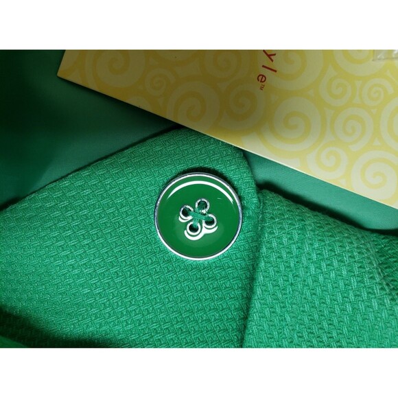 Dialogue Women’s 2X Swing Preppy Pea Coat Kelly Green Fully Lined NWT - Picture 4 of 14